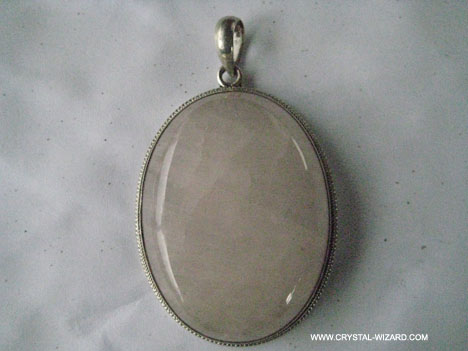 Rose Quartz Pendant in Sterling Silver,stone of unconditional love 219